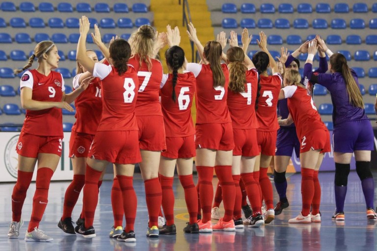 Canada women celebrate international debut by winning CONCACAF W Futsal Championship